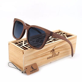 Oversized Wooden Retro Sunglasses