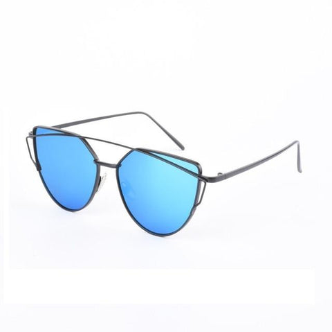 Twin-Beams Rose Gold Cat Eye Sunglasses
