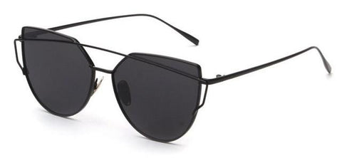 Twin-Beams Rose Gold Cat Eye Sunglasses
