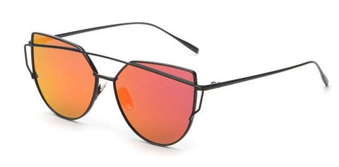 Twin-Beams Rose Gold Cat Eye Sunglasses