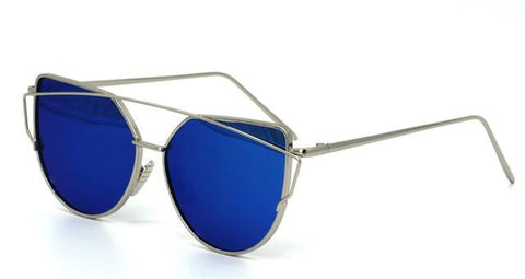 Twin-Beams Rose Gold Cat Eye Sunglasses