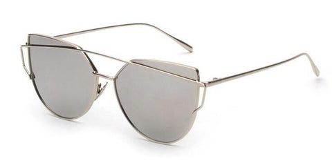 Twin-Beams Rose Gold Cat Eye Sunglasses